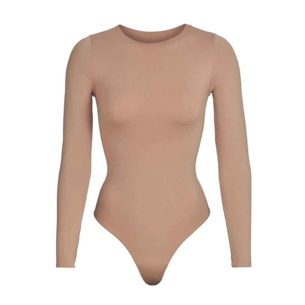 SKIMS Essential Thong Long Sleeve Bodysuit. Size XXS/XS